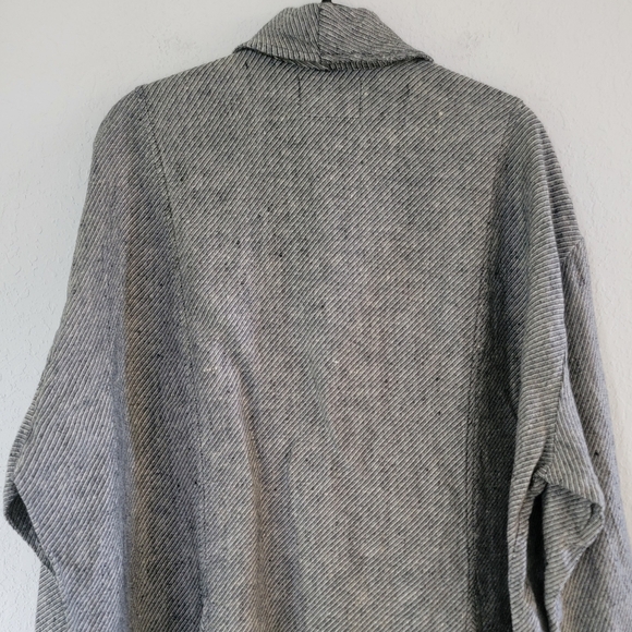 FLAX Plus Size Linen Jacket Shirt 3X. - Picture 5 of 7